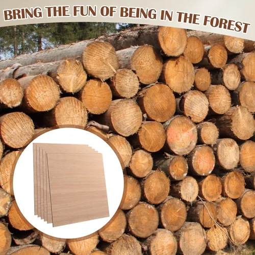 Miniatura 3 de 12 piezas de láminas de contrachapado de caoba, 12 x 18 x 1/8 pulgada - 3mm de grosor, madera de caoba sin terminar para manualidades, corte
