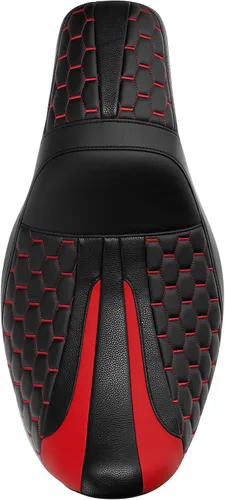 Miniatura 8 de TCT-MOTORPARTS Asiento de pasajero de 2 posiciones para Harley Dyna Wide Glide Fat Bob 2006-2017 # 03 Negro+Naranja
