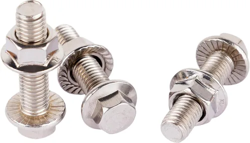 Miniatura 4 de Rwraps Brida y junta de escape de 3 pernos de 2.5 pulgadas, brida de escape de acero inoxidable con pernos y tuercas de brida