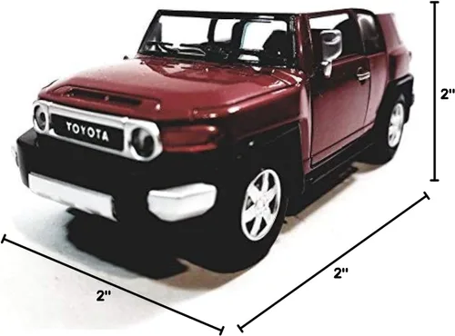 Miniatura 2 de Kinsmart Candy Apple Red Toyota FJ Cruiser SUV 1/36 Escala Diecast Car