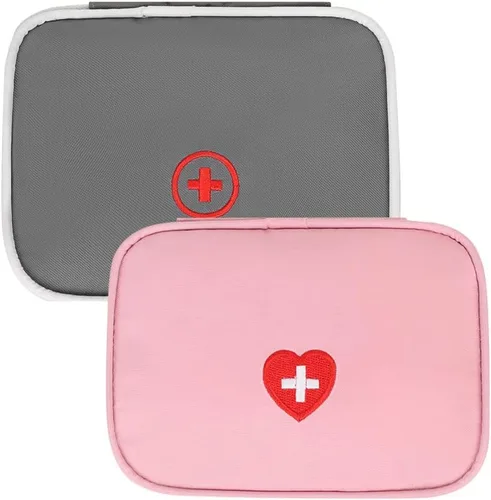 Miniatura 6 de Bolsa portátil de primeros auxilios, bolsa de transporte médica con compartimento vacía con cremallera, bolsa de emergencia para el hogar, viajes