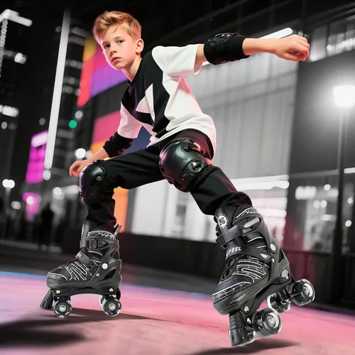 Miniatura 6 de SULIFEEL - Patines ajustables para niños para niños de 3-5, 5-8, 6-12 años con ruedas iluminadas ajustables de 4 tamaños, el mejor regalo para niños