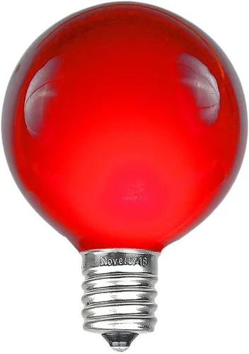 Miniatura 15 de Novelty Lights Paquete de 25 bombillas G40 multicolor para exteriores, bombillas incandescentes de vidrio con 3000 horas de vida útil, bombillas