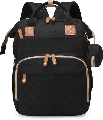 Miniatura 12 de Mochila de pañales azul para mamá: bolsas de bebé grandes con cambiador para niños pequeños, niñas, mujeres, papá, mamá, hombres, mochila de viaje