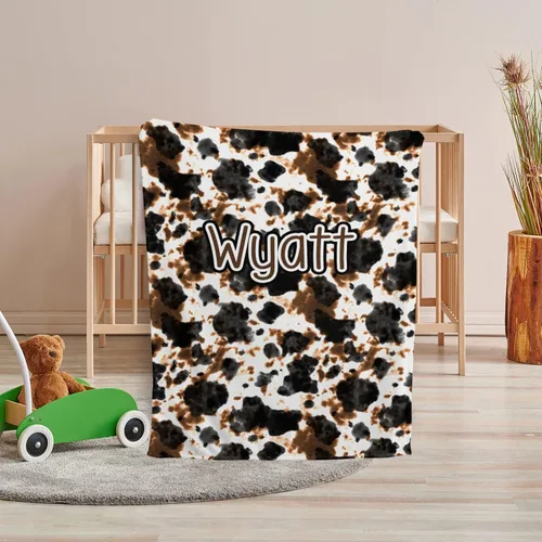 Miniatura 6 de Mantas con estampado de vaca, mantas occidentales para bebés, mantas de bebé vaquero, mantas de bebé personalizadas para niñas y niños, Cosas