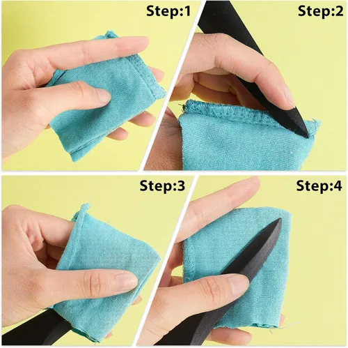 Miniatura 3 de Outus 3 piezas de herramientas de costura para coser acolchados, prensar costuras y marcar tela, girador de puntos de plástico con borde de costura