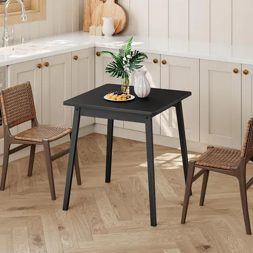 Miniatura 3 de Mesa de Comedor de Bambú HOOBRO, Mesa de Comedor Cuadrada para 2, Mesa de Cocina de 27.6" para Espacios Pequeños, Mesa de Escribir, Fácil de Montar
