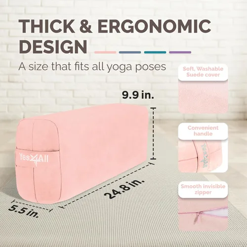 Miniatura 2 de Yes4All Triple-Layer Sponge Yoga Bolster Pillow for Restorative Yoga & Meditation - Versatile Yoga Support Pillow, Balance & Poses Modification C.