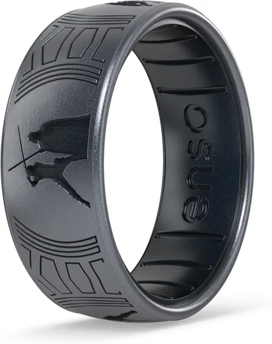 Miniatura 20 de Enso Rings Anillo de boda de silicona – Diseños grabados de Star Wars – Ajuste cómodo – Hecho en Estados Unidos – Ideal para uso activo