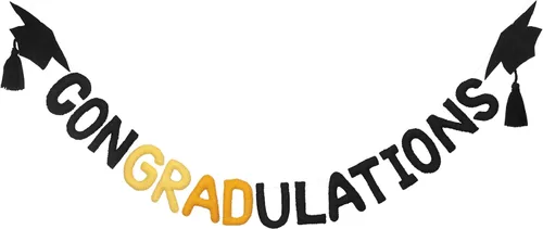 Folkulture Pancarta de Graduación, Pancarta de Felicidades Graduado para Decoraciones de Graduación Clase de 2024, Pancarta de Felicitaciones para