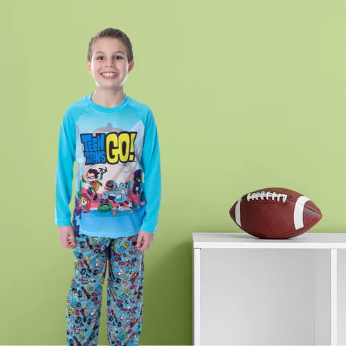 Miniatura 5 de DC Comics - Conjunto de pijama de 2 piezas para niño Teen Titans Go! Chill