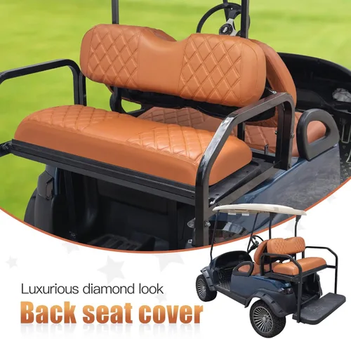 Miniatura 2 de Fundas para Asiento de Carrito de Golf NOKINS Compatibles con Club Car Precedent/DS/EZGO RXV/TXT/Yamaha Drive, Almohada Trasera Estándar del Mercado