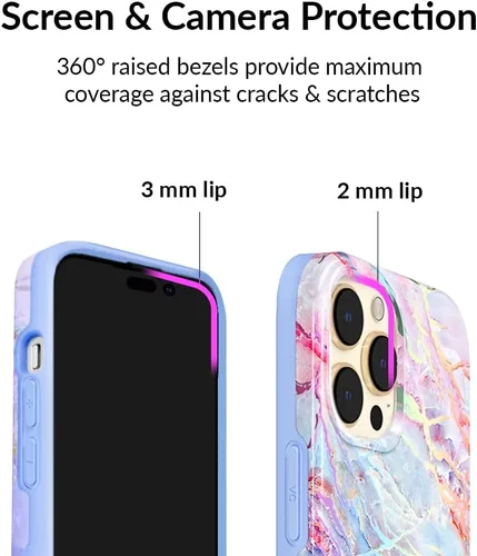 Miniatura 3 de VELVET CAVIAR Funda para iPhone 14 Pro Max Marble - Bonita funda protectora femenina para mujer compatible con MagSafe - probada en caídas de 10