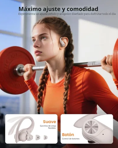 Miniatura 6 de PocBuds Auriculares Bluetooth Inalámbricos 80hrs Tiempo de Reproducción Estuche de Carga Inalámbrica Pantalla Digital Auriculares Deportivos