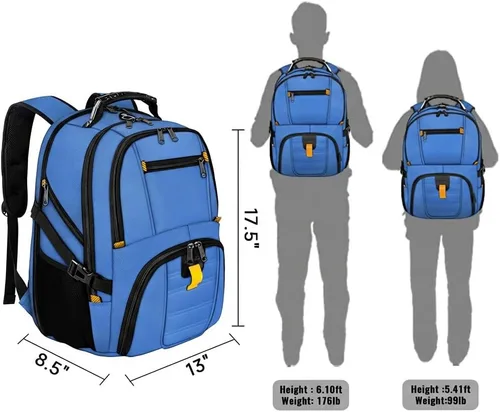 Miniatura 7 de YOREPEK - Mochila de viaje extra grande de 50L, mochilas para portátil para hombres y mujeres, mochila de viaje resistente al agua, aprobada por