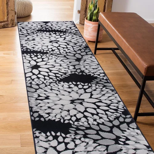 Miniatura 24 de Rugshop Alfombra con diseño moderno de círculos florales amarillos – Elegante, sin desprendimiento, de 2 x 3 pies, para sala de estar, dormitorio