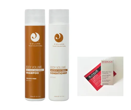 Colure True Color Care BODY VOLUME Champú y acondicionador DUO 10.1 oz cada uno + 2 muestras gratis. Los productos son veganos, libres de crueldad,