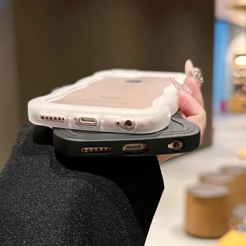 Miniatura 5 de SKYLMW Compatible con iPhone 6s Plus/6 Plus Case de 5.5", Linda Kawaii Marco Ondulado Rizado Forma de Marco Funda de Silicona Suave Resistente a