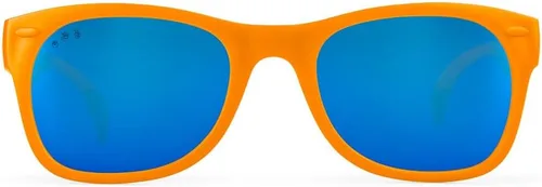 Miniatura 2 de Blippi Gafas de sol espejadas, flexibles, polarizadas, color naranja para niños con lentes espejadas azules