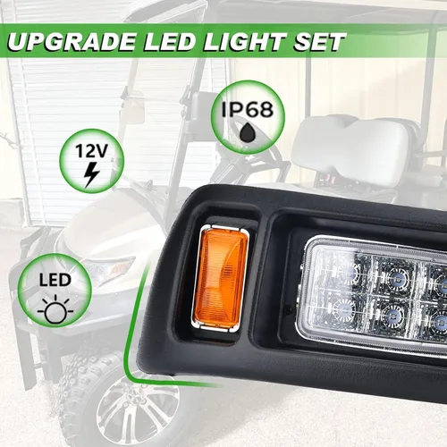 Miniatura 8 de Kit de iluminación LED Lochnchn, kit de luces delanteras y traseras de 12V para carritos de golf Club Car DS 1993 en adelante, homologado