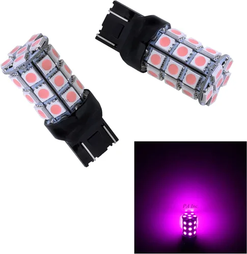 Miniatura 13 de PA LED 2 piezas 13SMD T20 7443 azul auto LED bombilla 12V para señal de giro lateral marcador de parada luz trasera