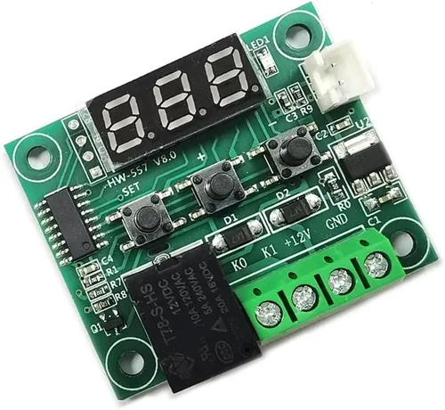 Miniatura 8 de Kiro&Seeu W1209 12V DC Controlador de Temperatura Digital Tablero Micro Termostato Digital -58.0-230.0 °F Interruptor de módulo de control