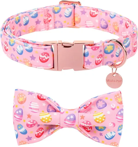 Miniatura 5 de Collar patriótico para perro con pajarita, collar de perro con lazo para el 4 de julio, collar de bandera estadounidense para perros medianos