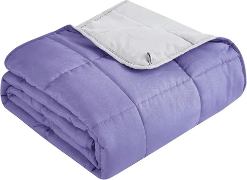 Miniatura 9 de Topcee - Manta con peso para adultos (15 libras, 48 x 72 pulgadas), manta de enfriamiento pesada de tamaño individual, suave y transpirable