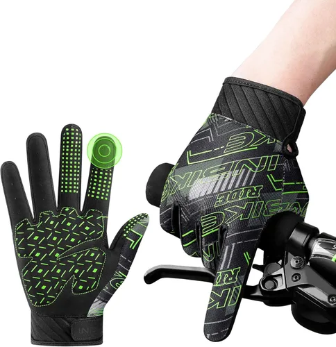 INBIKE Guantes de ciclismo para hombres y mujeres, guantes de ciclismo acolchados de gel con memoria que absorben los golpes, guantes de ciclismo