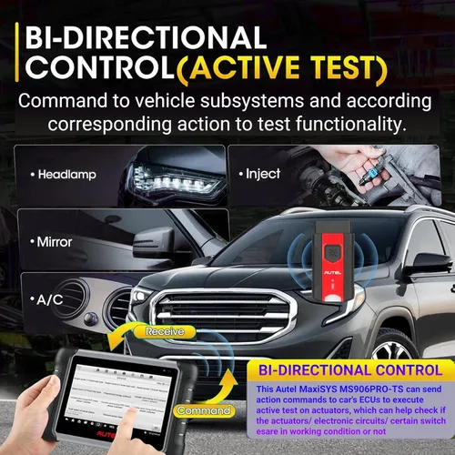 Miniatura 7 de Autel MaxiSYS MS906 PRO-TS Scanner, Up of MS906MAX MS906Pro MP900TS MS906TS MP900BT, Full TPMS Diagnostic, Bidirectional Scan Tool, ECU Coding, 36+