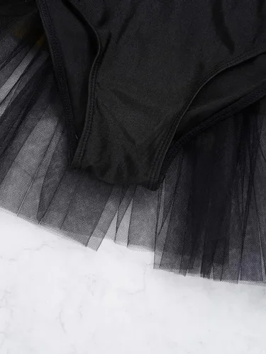 Miniatura 116 de CHICTRY Vestido tutú de ballet con lentejuelas brillantes para niñas y niñas, moderno disfraz de baile latino de jazz