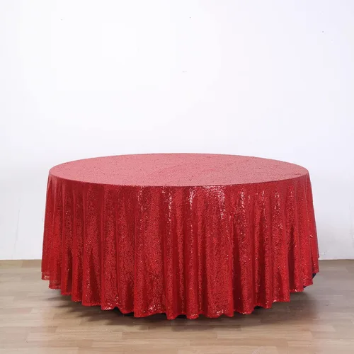Miniatura 15 de Tableclothsfactory Luxury Collection - Manteles redondos de lentejuelas de 108 pulgadas, color dorado