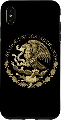 Miniatura 11 de iPhone 12 Pro Max Bandera de México sello del escudo de armas en caso sepia