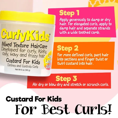 Miniatura 9 de CurlyKids Crema mixta para el cuidado del cabello para niños, amarillo 6 onzas
