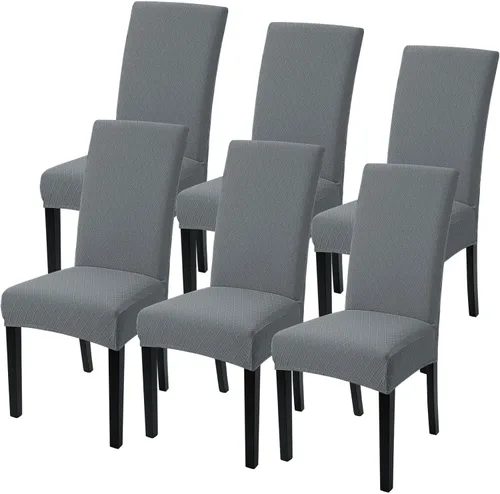 Miniatura 9 de SearchI Juego de 4 fundas para sillas de comedor, elásticas con estampado floral, fundas deslizables para sillas Parsons de spandex, removibles