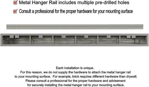 Miniatura 6 de Pearl Mantels ARYB60NCG - Estantería de mantel no combustible, color gris, 60 pulgadas de largo x 9 pulgadas de profundidad x 5 pulgadas de alto