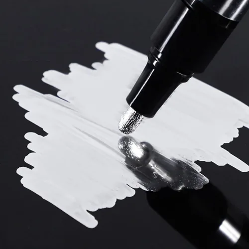 Miniatura 2 de Rotuladores metálicos de cromo líquido, 3 rotuladores metálicos a base de aceite de cromo líquido plateado para cualquier superficie