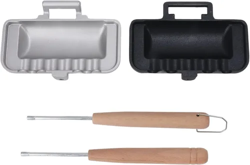 Miniatura 7 de Sartén para hornear sándwich de doble cara, sartén de doble cara, mango extraíble, sartenes antiadherentes, sartén de aluminio para quesos a