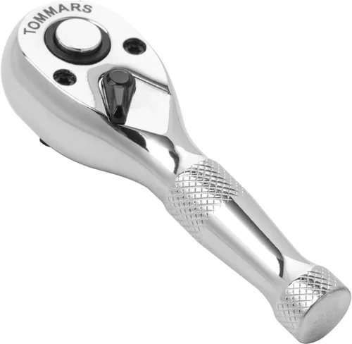 Miniatura 19 de TOMMARS Juego de trinquetes rechonchos, 1/4 ", 3/8", 1/2" llave de mango de trinquete de 72 dientes reversible de liberación rápida