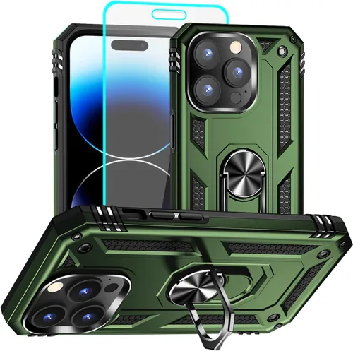 Miniatura 41 de Funda para iPhone 13, iPhone 13, [grado militar de 16 pies probada en caídas], anillo protector a prueba de golpes para iPhone 13, azul
