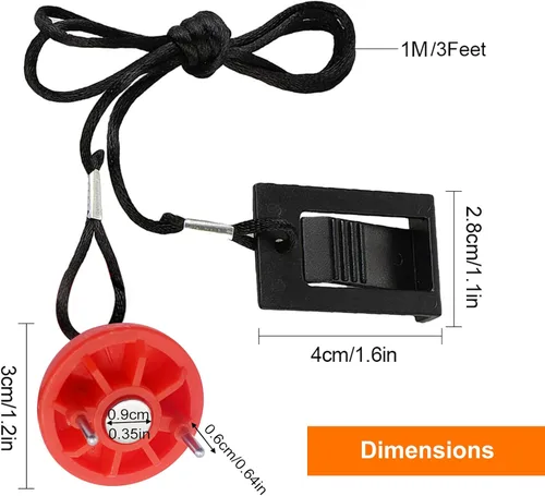Miniatura 2 de Treadmill Magnet Safety Key Compatible with Most of NordicTrack Proform Image Weslo Epic Golds Gym Freemotion and Healthrider Treadmills, Negro +