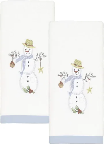 Miniatura 4 de Avanti Linens - Cortina para ducha, tela resistente, decoraciones de Navidad (Colección Coastal Snowman)