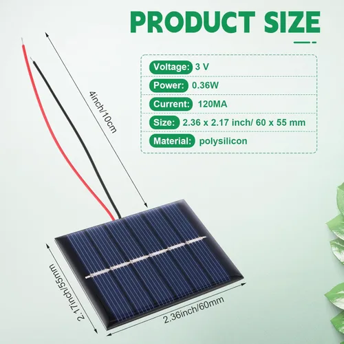 Miniatura 2 de Kanayu 40 piezas de mini paneles solares 3V 120MA pequeñas células solares policristalinas kits de sistema DIY a granel módulo de panel epoxi