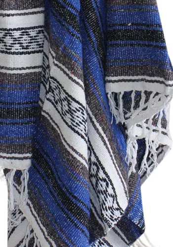 Miniatura 3 de Del Mex Poncho clásico de manta mexicana