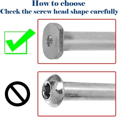 Miniatura 5 de Piezas de Scooter para Niños Hex Lock para Delantero y Trasero Masculino y Femenino M8 Tornillos para Ejes de Reparación de Herramientas