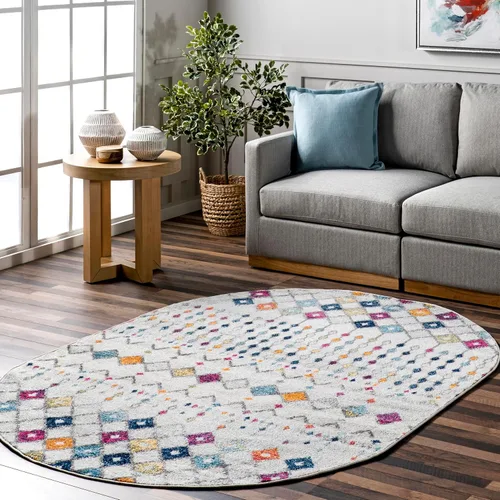Miniatura 46 de nuLOOM Alfombra decorativa Blythe marroquí, 2 'x 3', gris oscuro