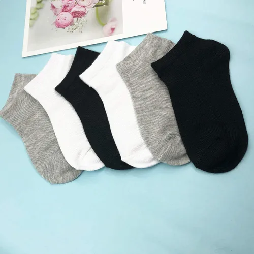 Miniatura 7 de Janegio - 18 pares de calcetines deportivos de corte bajo y medio acolchonados hasta el tobillo para niños y niñas