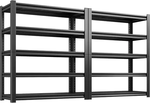 Miniatura 15 de REIBII Estantería de garaje de 48.2 pulgadas de ancho, estantes de almacenamiento de 3010 libras resistentes, estantería de metal ajustable de 5