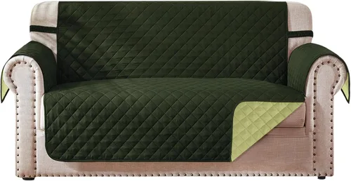 Miniatura 16 de HOMERILLA Funda de sofá reversible de 2 cojines para perros, resistente al agua, lavable, protector de muebles para mascotas, con correas elásticas