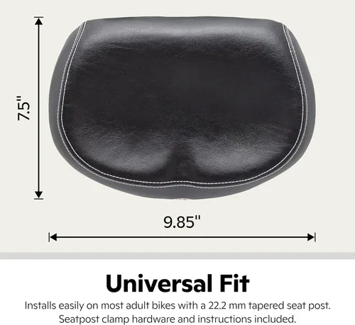 Miniatura 7 de Asiento de bicicleta cómodo Schwinn, sillín acolchado o de espuma, varios estilos, cubierta resistente al clima, se adjunta fácilmente a la mayoría